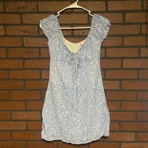 Pink Lily Boutique Blue with White Flowers Dress Size XS
